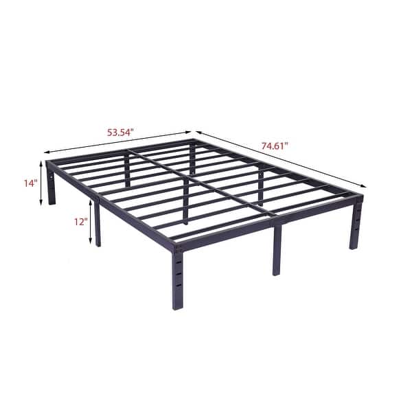 NNV 14" 3500 lbs Heavy Duty Bed Frame, Duty Steel Slat Metal Bed Frame